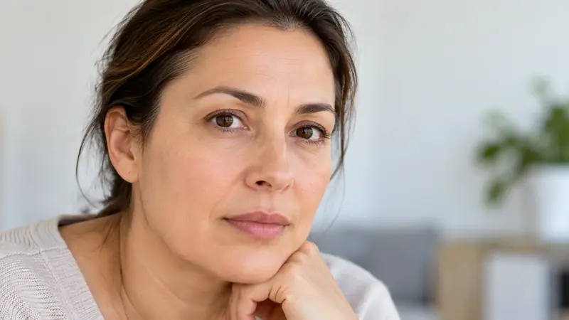 Close-up facial portrait illustrating an article about fatty liver face and possible signs of liver disease